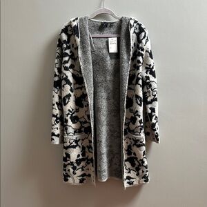 Cyrus Black and White Patterned Cardigan